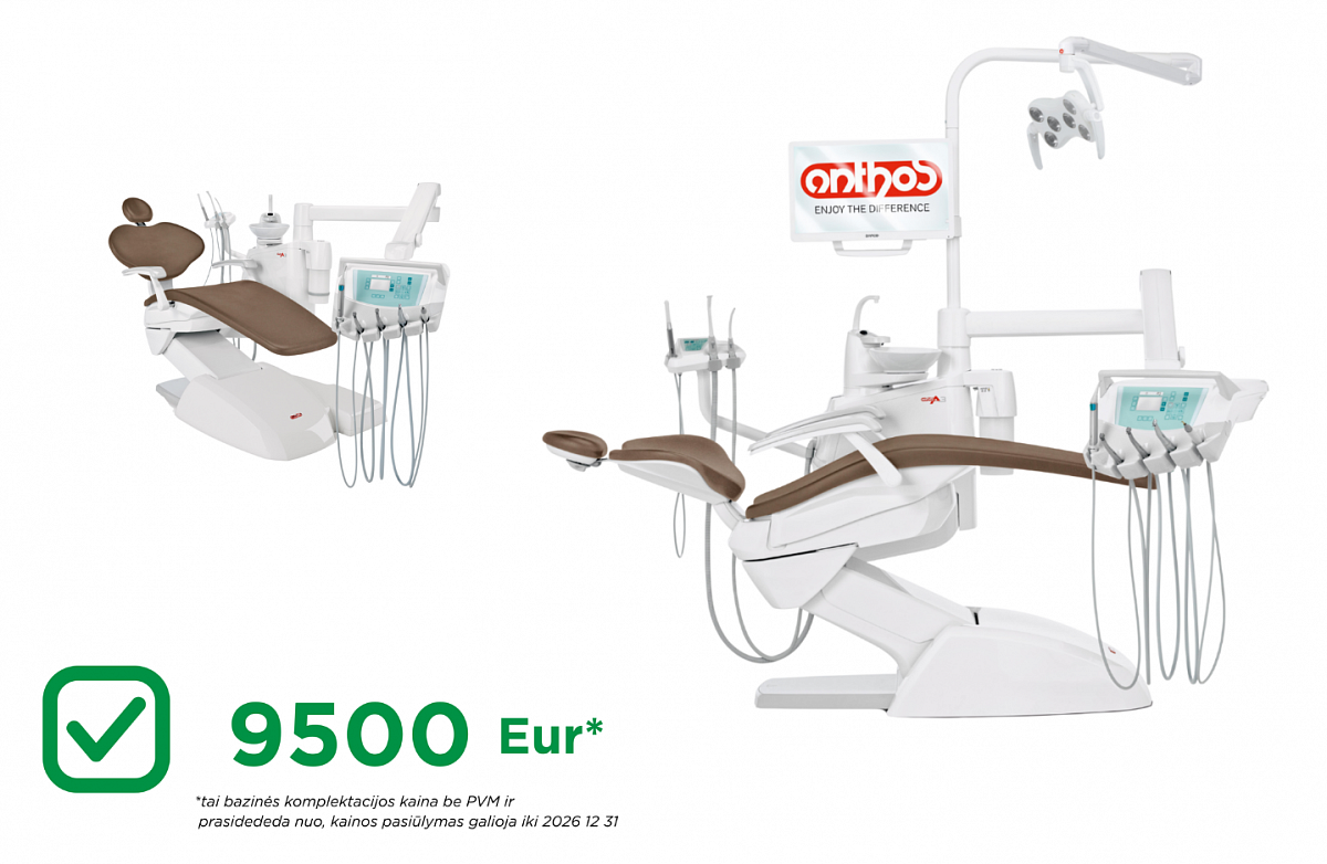 Anthos A3 - patikima ir funkcionali odontologinė įranga