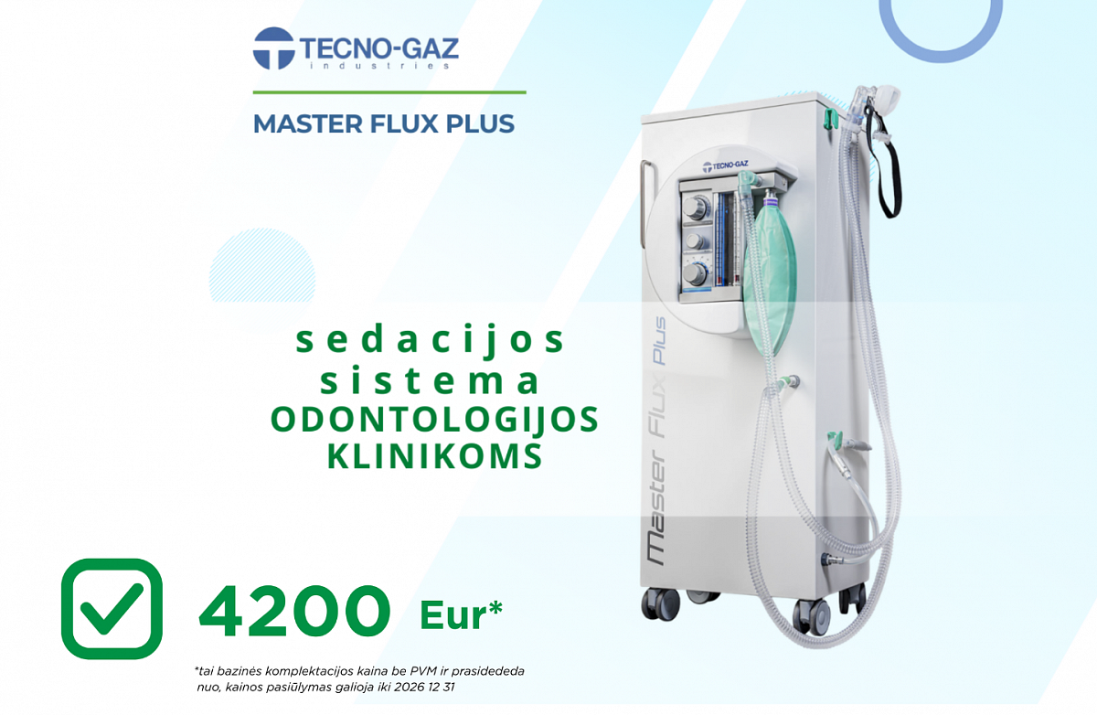 Master Flux Plus sąmoningos sedacijos sistema odontologijos klinikoms